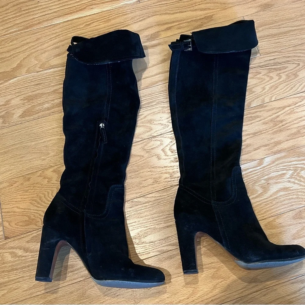 Sam Edelman over-the-knee boots, black suede - Picture 3 of 9